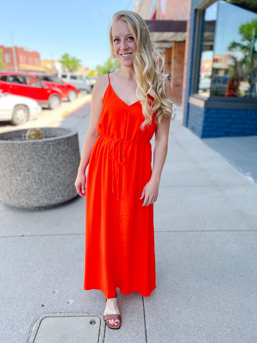 Rowen Orange Maxi Dress