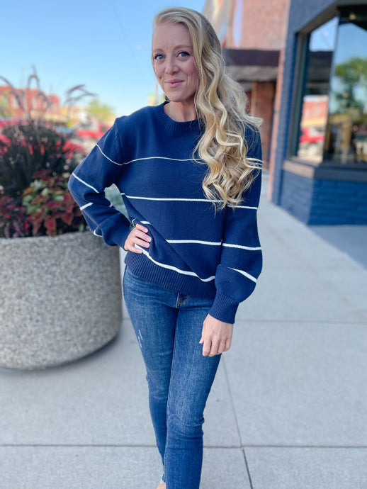 Amalie Navy Sweater