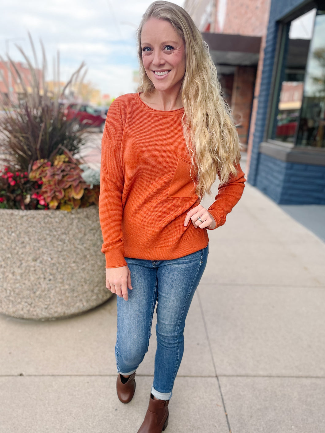 Arella Orange Sweater