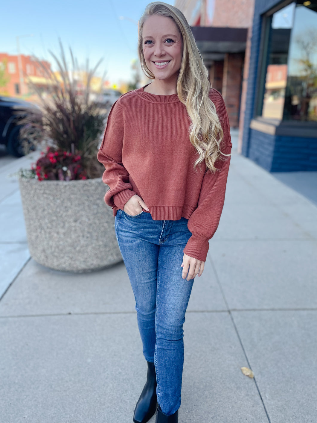 Daphne Rust Sweater