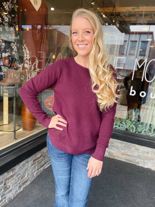 Lillian Plum Sweater