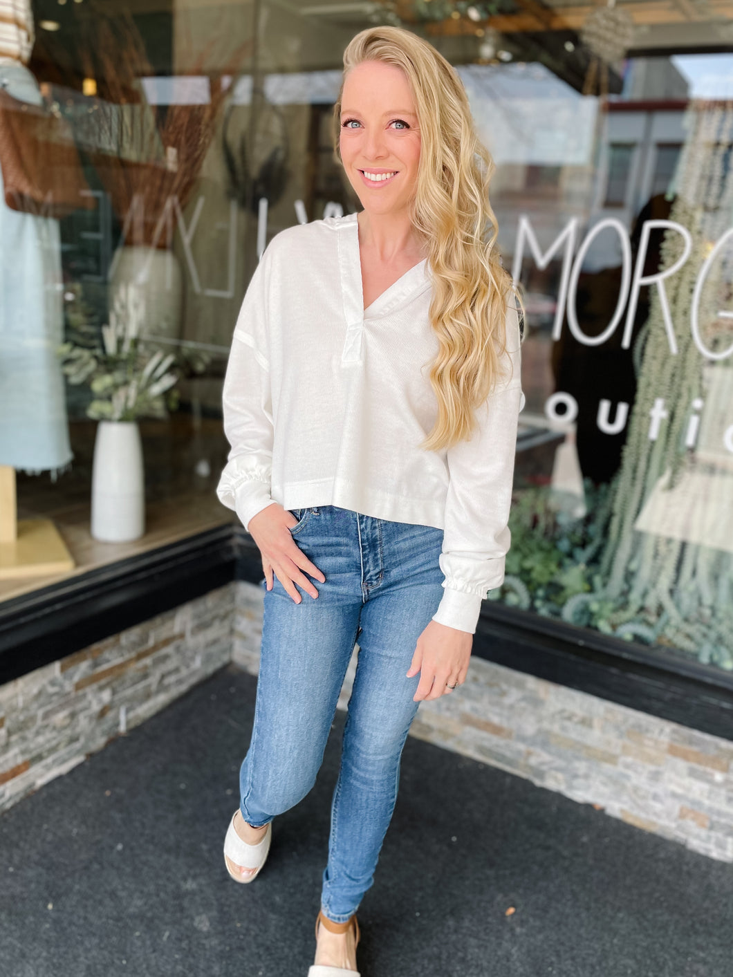 Marilyn Off White Top