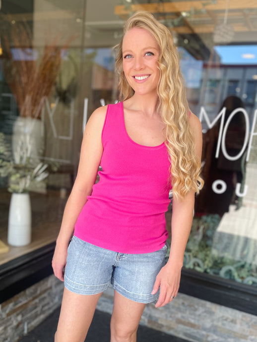 Joyce Magenta Sweater Tank