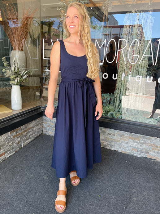 Eryn Navy Midi Dress