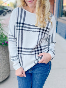 Lina Checkered Sweater