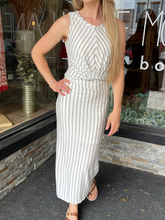 Gemma Grey Stripe Dress