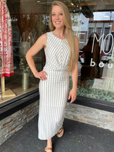 Gemma Grey Stripe Dress