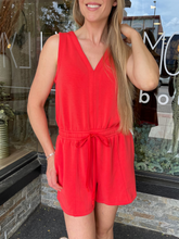 Gretchen Red Romper