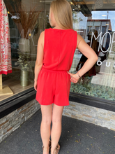 Gretchen Red Romper