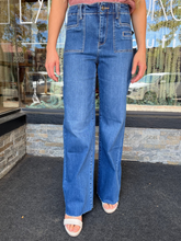 Jimi High-Rise Wide Leg Patch Pocket I MICA