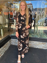Chandra Floral Mesh Midi Dress