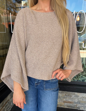 Gabby Boat Neck Poncho Top