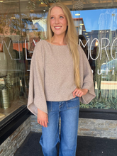 Gabby Boat Neck Poncho Top