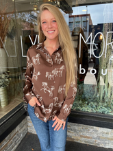 Kayce Horse Print Shirt
