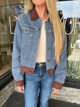 Kassi Faux Suade Denim Jacket