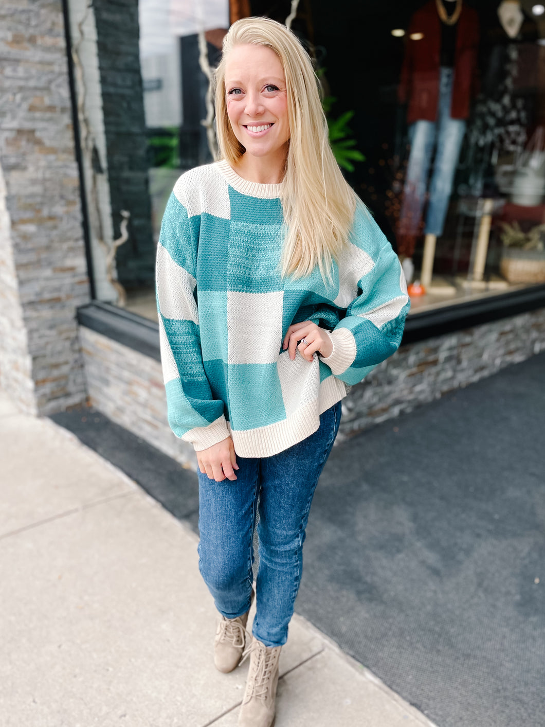 Emmie Aqua Sweater