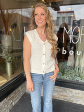 Stacy Off-White Sweater Vest