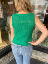 Elle Green Crochet Tank
