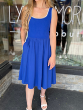 Azure Stitch Detailed Dress
