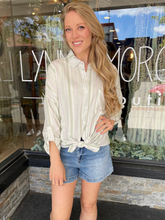 Finley Sage Striped Top