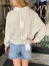 Finley Sage Striped Top