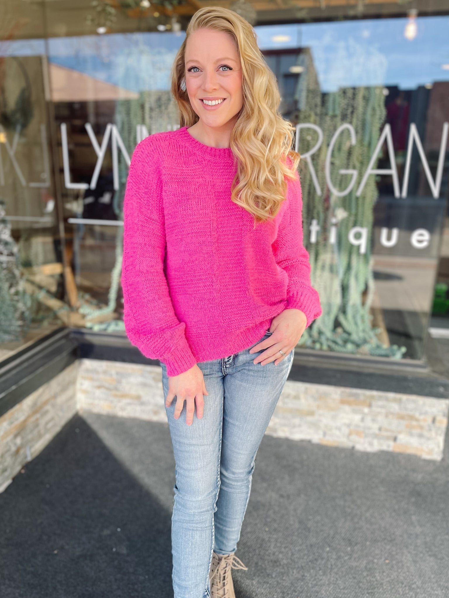 Heather Pink Sweater