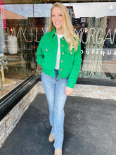 Kelly Green Denim Jacket