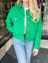 Kelly Green Denim Jacket