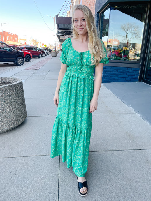 Cori Green Maxi Dress