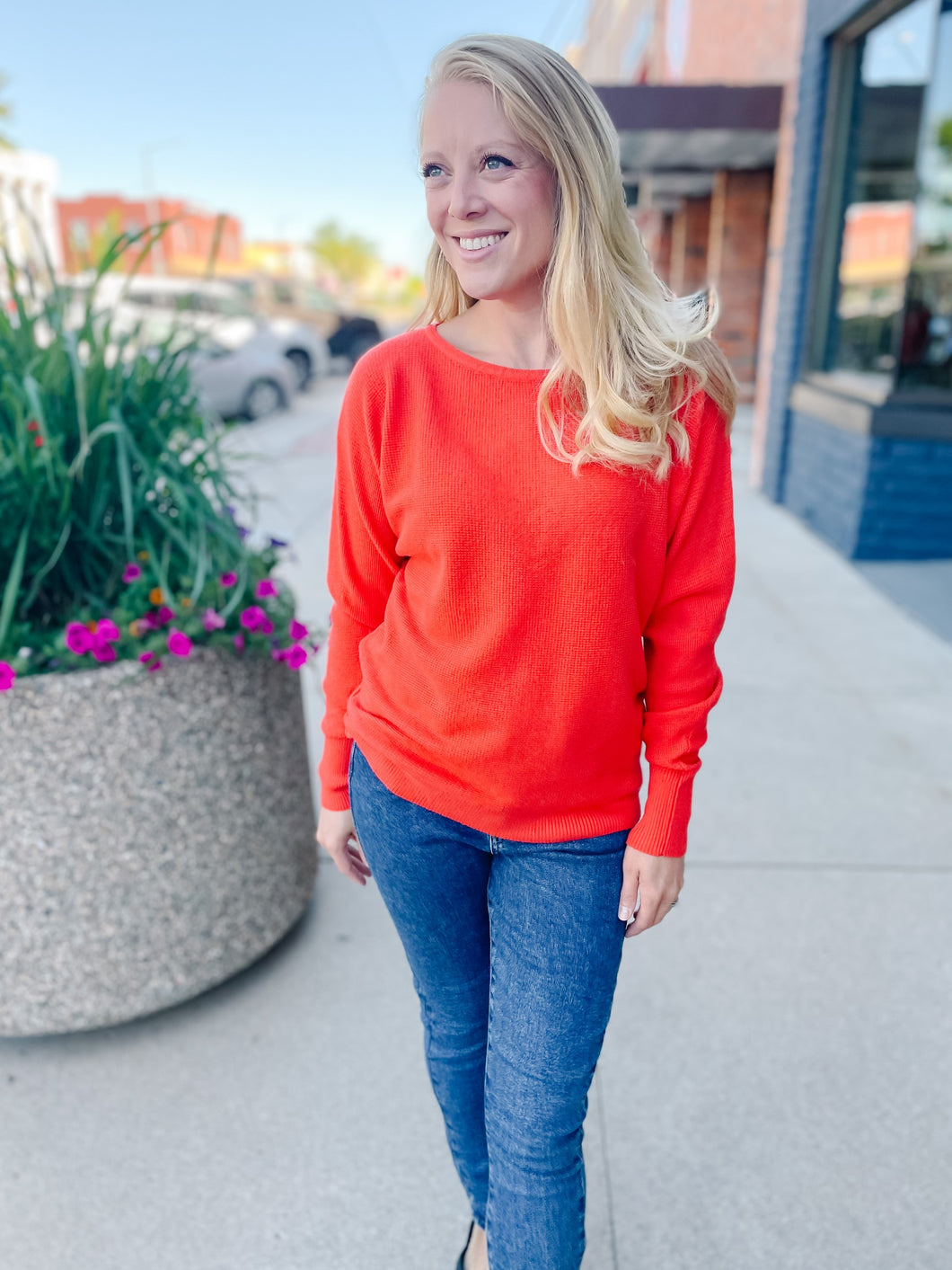 Jaylene Orange Sweater