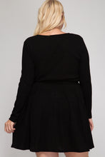Winter Ribbed Black Dress