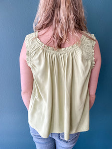 Lime Ruched Top