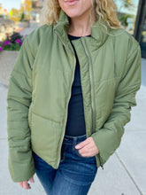 Justine Olive Puffer Jacket